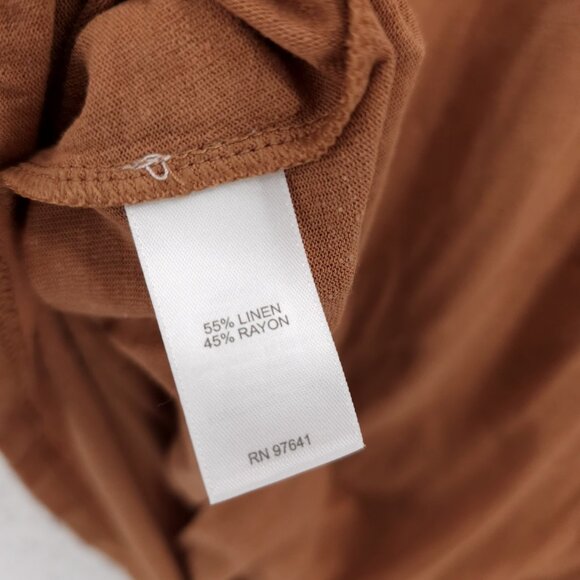 NWT J JILL Love Linen Blend Tee Cinnamon Brown Sleeve Cutout Size XL - Picture 5 of 6